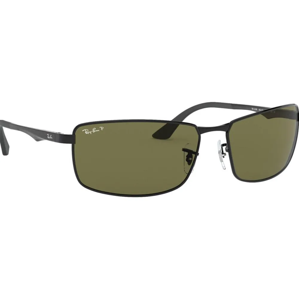 Lunettes Femme|Lunettes Polarisées<Ray Ban Lunettes de soleil RB3498 Polished Black Green G-15 Polar