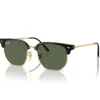 Lunettes Enfant<Ray Ban Lunettes de soleil New Clubmaster Kids Polished Black Gold Dark Green