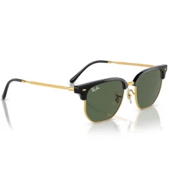 Lunettes Enfant<Ray Ban Lunettes de soleil New Clubmaster Kids Polished Black Gold Dark Green