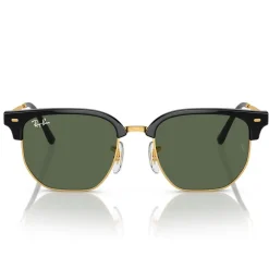 Lunettes Enfant<Ray Ban Lunettes de soleil New Clubmaster Kids Polished Black Gold Dark Green