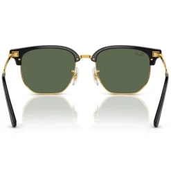 Lunettes Enfant<Ray Ban Lunettes de soleil New Clubmaster Kids Polished Black Gold Dark Green