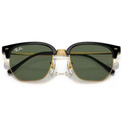 Lunettes Enfant<Ray Ban Lunettes de soleil New Clubmaster Kids Polished Black Gold Dark Green