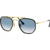 New Lunettes de soleil RB3648M Marshal II Polished Gold Gradient Light Blue Femme Lunettes Femme