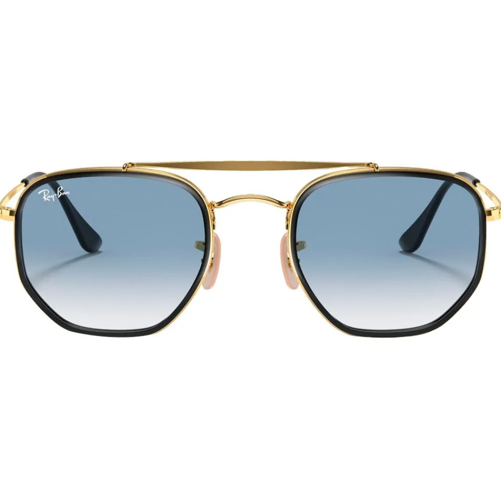 New Lunettes de soleil RB3648M Marshal II Polished Gold Gradient Light Blue Femme Lunettes Femme
