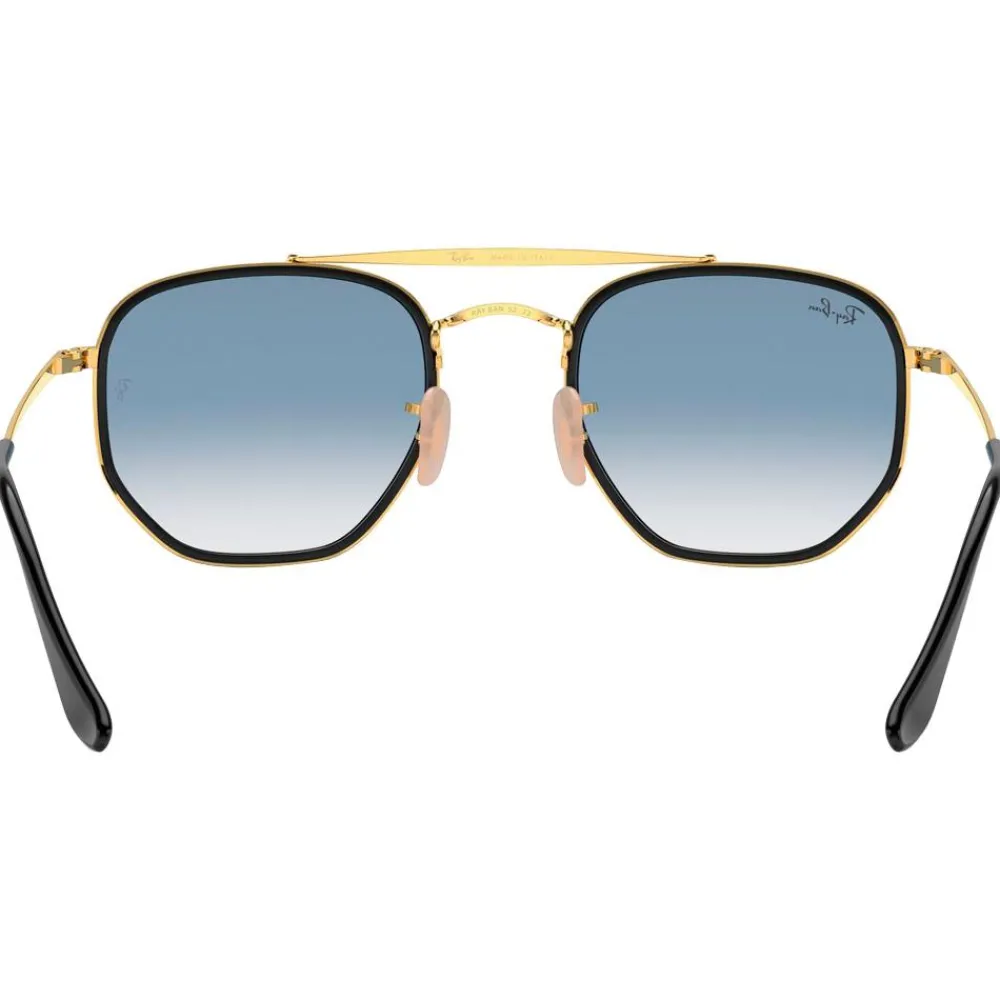 New Lunettes de soleil RB3648M Marshal II Polished Gold Gradient Light Blue Femme Lunettes Femme
