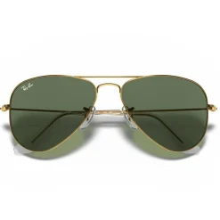 Lunettes Enfant<Ray Ban Lunettes de soleil Aviator Kids Polished Arista Gold Dark Green