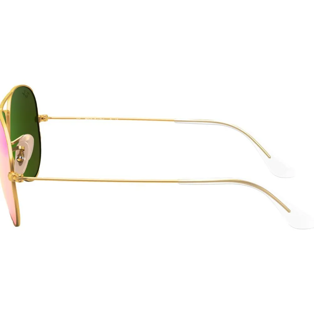 Lunettes Femme|Lunettes Polarisées<Ray Ban Lunettes de soleil RB3025 Aviator Mat Gold Cyclamen Flash Polarized