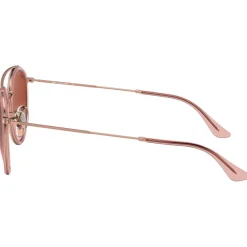Lunettes de soleil RB3647N Round Double Bridge Polished Copper Gradient Brown Femme Lunettes Femme
