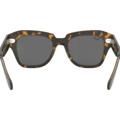 Outlet Lunettes de soleil RB2186 State Street Polished Havana Brown Transparent Dark Grey Femme Lunettes Femme|Lunettes Polarisées