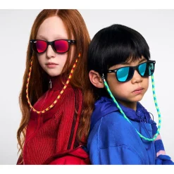 Lunettes Enfant<Ray Ban Lunettes de soleil New Wayfarer Kids Polished Rubber Black Brown Orange Mirror