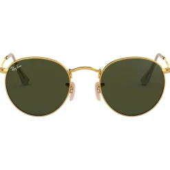 Hot Lunettes de soleil RB3447 Round Metal Polished Gold Green G-15 Femme Lunettes Femme