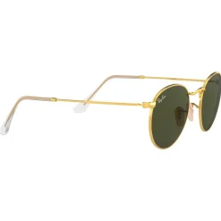 Hot Lunettes de soleil RB3447 Round Metal Polished Gold Green G-15 Femme Lunettes Femme