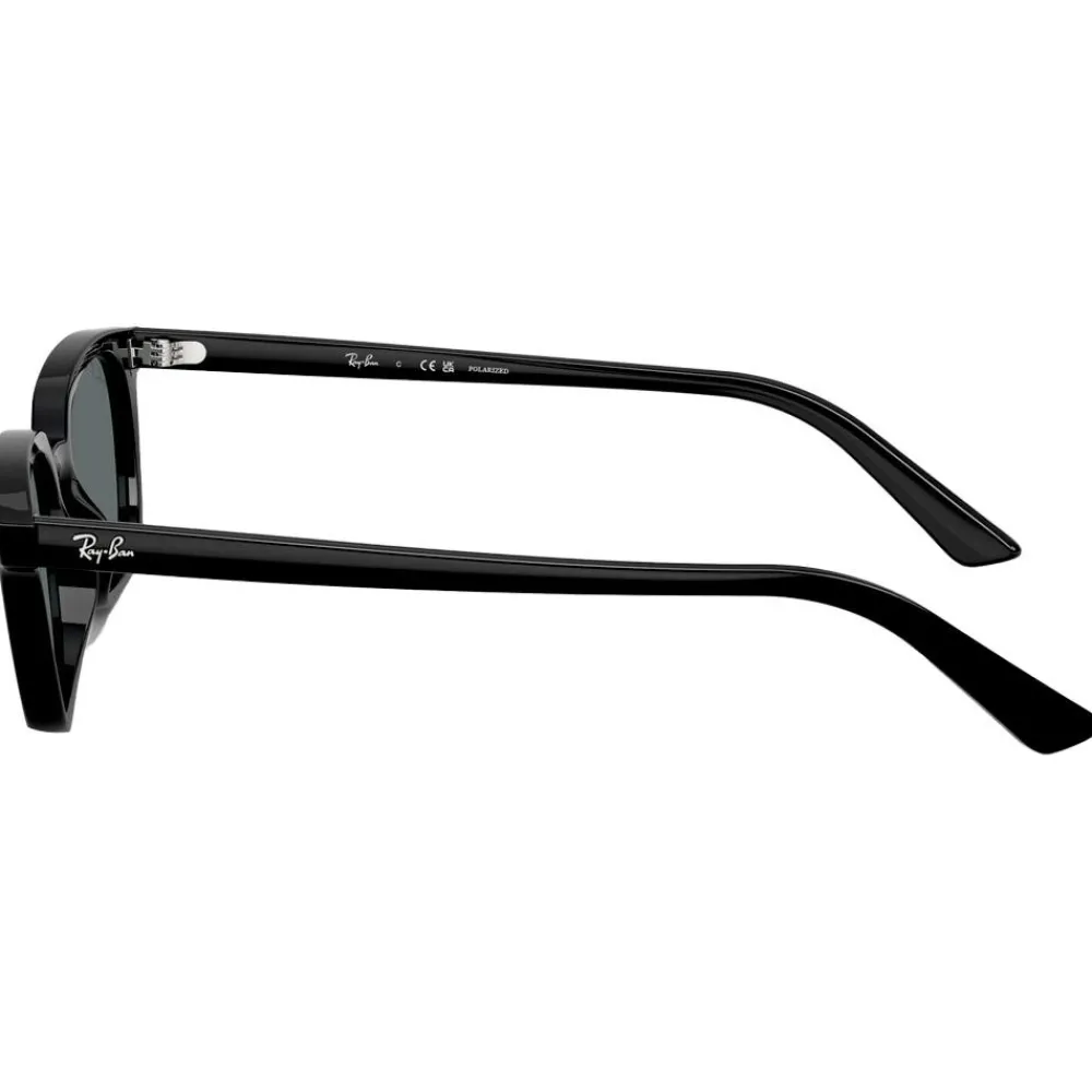 New Lunettes de soleil RB4456 Zaya Polished Black Dark Grey Polar Femme Lunettes Femme|Lunettes Polarisées