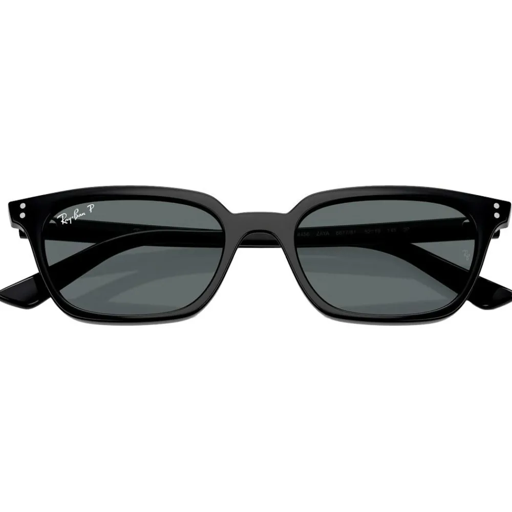 New Lunettes de soleil RB4456 Zaya Polished Black Dark Grey Polar Femme Lunettes Femme|Lunettes Polarisées