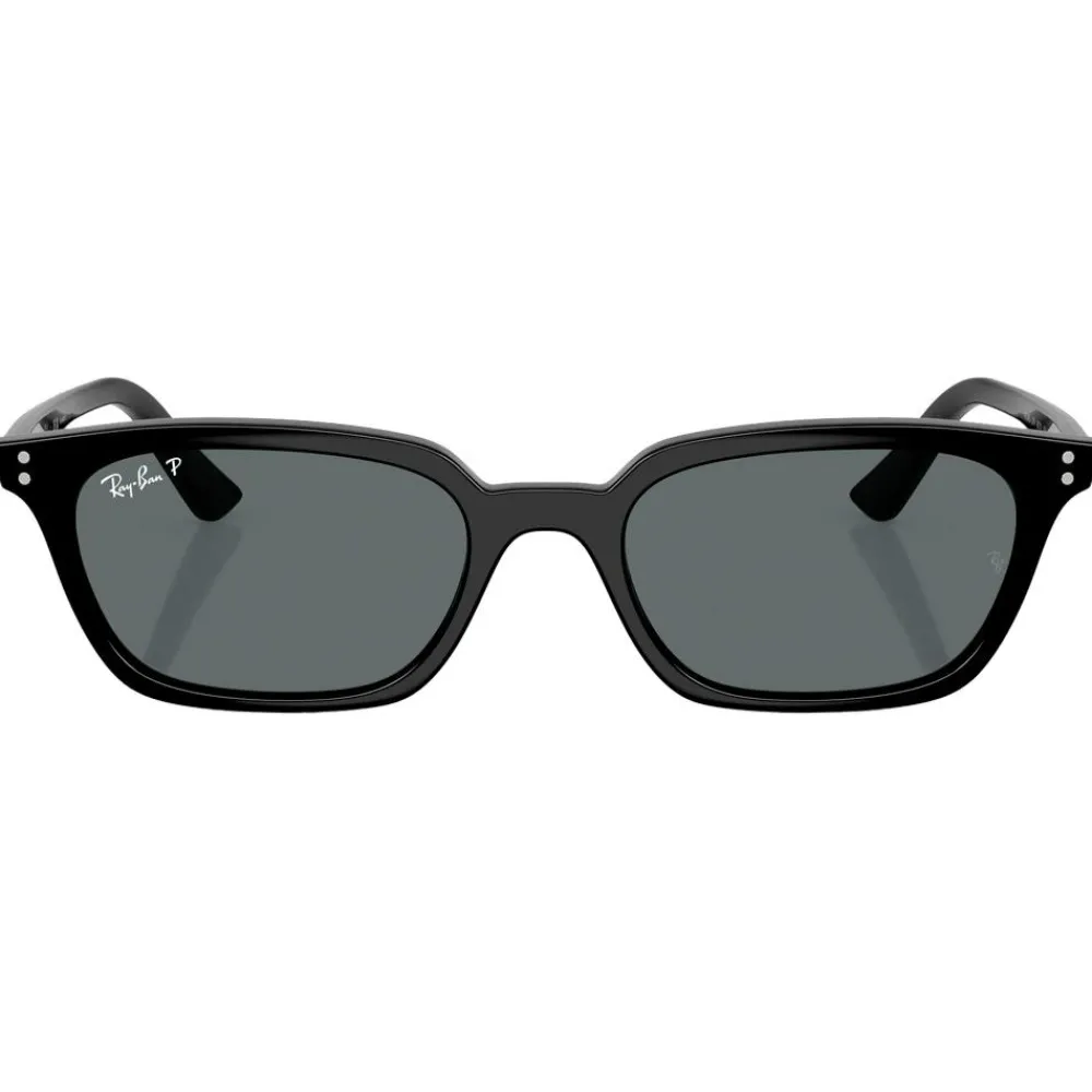 New Lunettes de soleil RB4456 Zaya Polished Black Dark Grey Polar Femme Lunettes Femme|Lunettes Polarisées