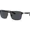 Outlet Lunettes de soleil RB3721 Polished Black Dark Grey Femme Lunettes Femme
