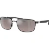 Lunettes Femme|Lunettes Polarisées<Ray Ban Lunettes de soleil RB3737 Polished Black Chromance Grey Polar