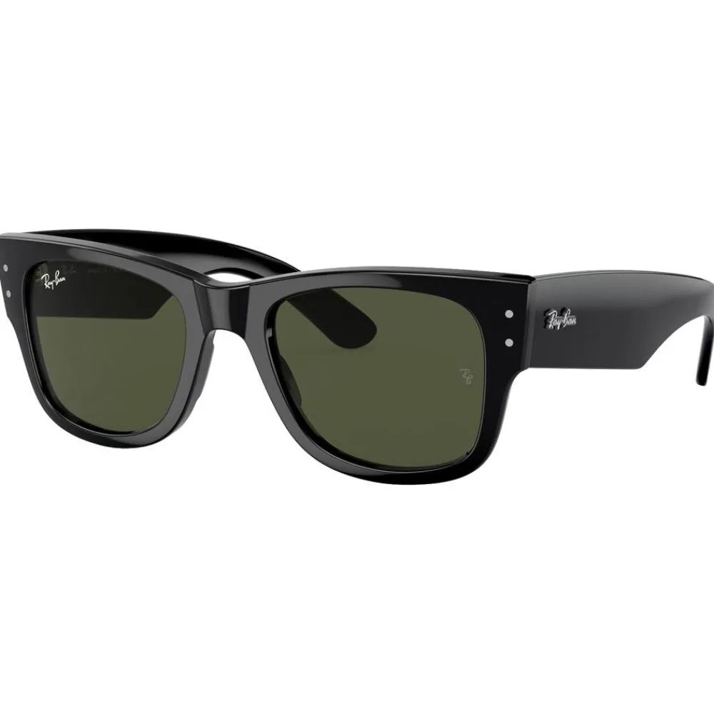 Lunettes Femme<Ray Ban Lunettes de soleil RB0840S Mega Wayfarer Polished Black Green G-15