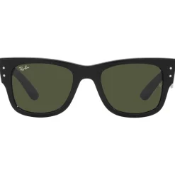 Lunettes Femme<Ray Ban Lunettes de soleil RB0840S Mega Wayfarer Polished Black Green G-15