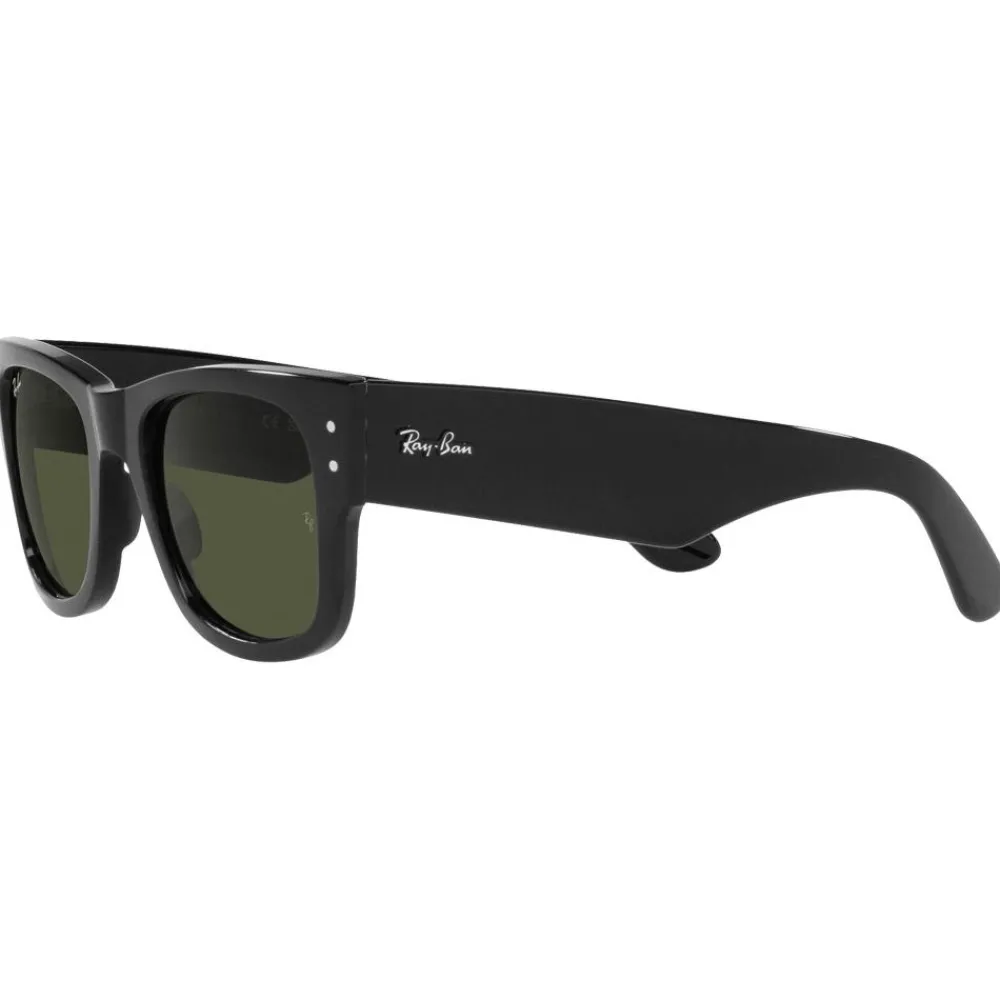 Lunettes Femme<Ray Ban Lunettes de soleil RB0840S Mega Wayfarer Polished Black Green G-15