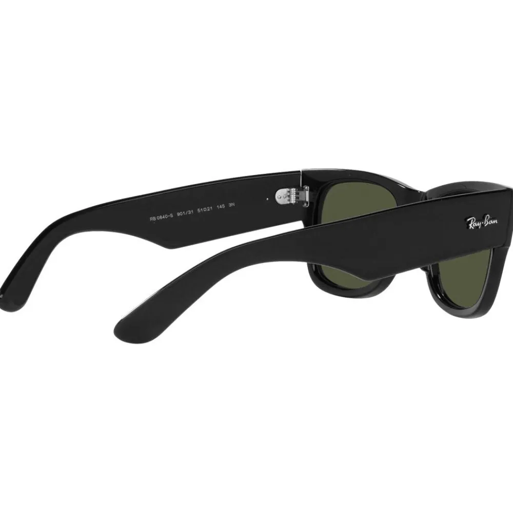 Lunettes Femme<Ray Ban Lunettes de soleil RB0840S Mega Wayfarer Polished Black Green G-15