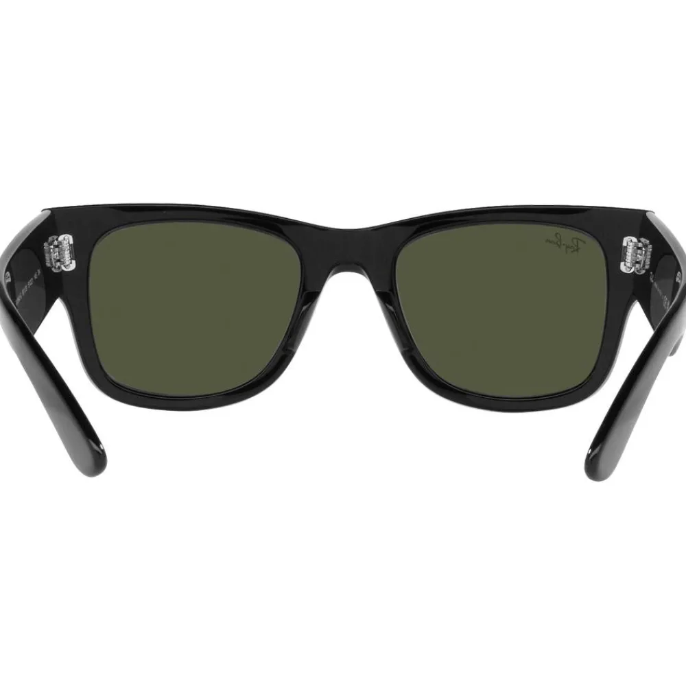 Lunettes Femme<Ray Ban Lunettes de soleil RB0840S Mega Wayfarer Polished Black Green G-15