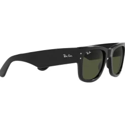 Lunettes Femme<Ray Ban Lunettes de soleil RB0840S Mega Wayfarer Polished Black Green G-15