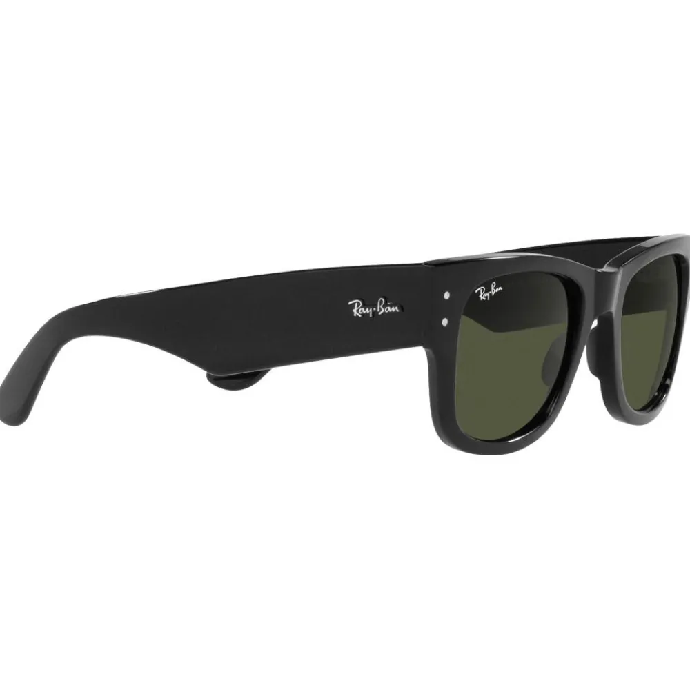 Lunettes Femme<Ray Ban Lunettes de soleil RB0840S Mega Wayfarer Polished Black Green G-15