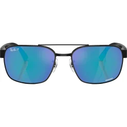 Sale Lunettes de soleil RB3751CH Polished Black Chromance Grey Blue Mirror Polar Femme Lunettes Femme|Lunettes Polarisées