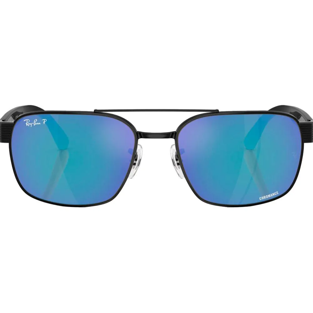 Sale Lunettes de soleil RB3751CH Polished Black Chromance Grey Blue Mirror Polar Femme Lunettes Femme|Lunettes Polarisées