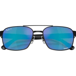 Sale Lunettes de soleil RB3751CH Polished Black Chromance Grey Blue Mirror Polar Femme Lunettes Femme|Lunettes Polarisées