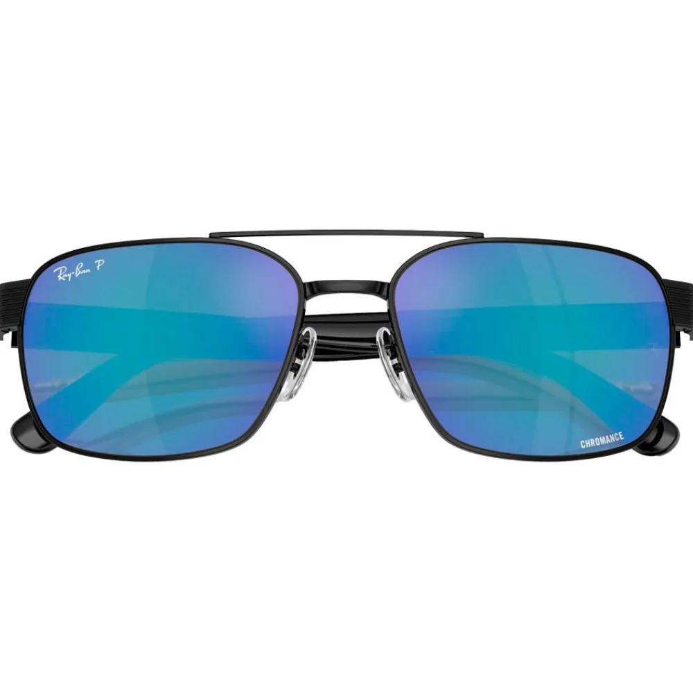 Sale Lunettes de soleil RB3751CH Polished Black Chromance Grey Blue Mirror Polar Femme Lunettes Femme|Lunettes Polarisées