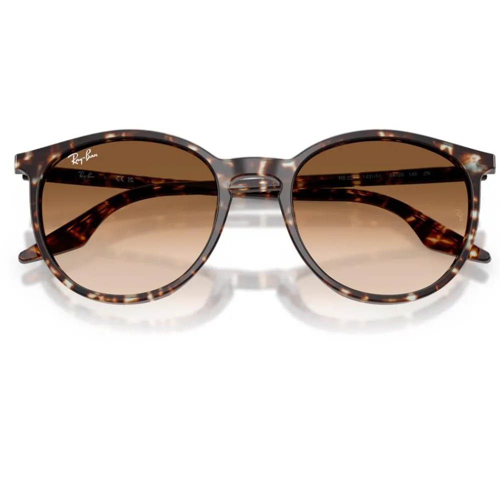 Lunettes de soleil RB2204 Polished Havana Tortoise Yellow Gradient Brown Clear Femme Lunettes Femme