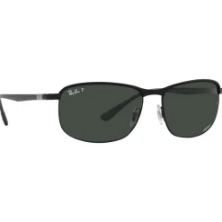 Lunettes Femme|Lunettes Polarisées<Ray Ban Lunettes de soleil RB3671CH Matte Black Chromance Dark Grey Polar