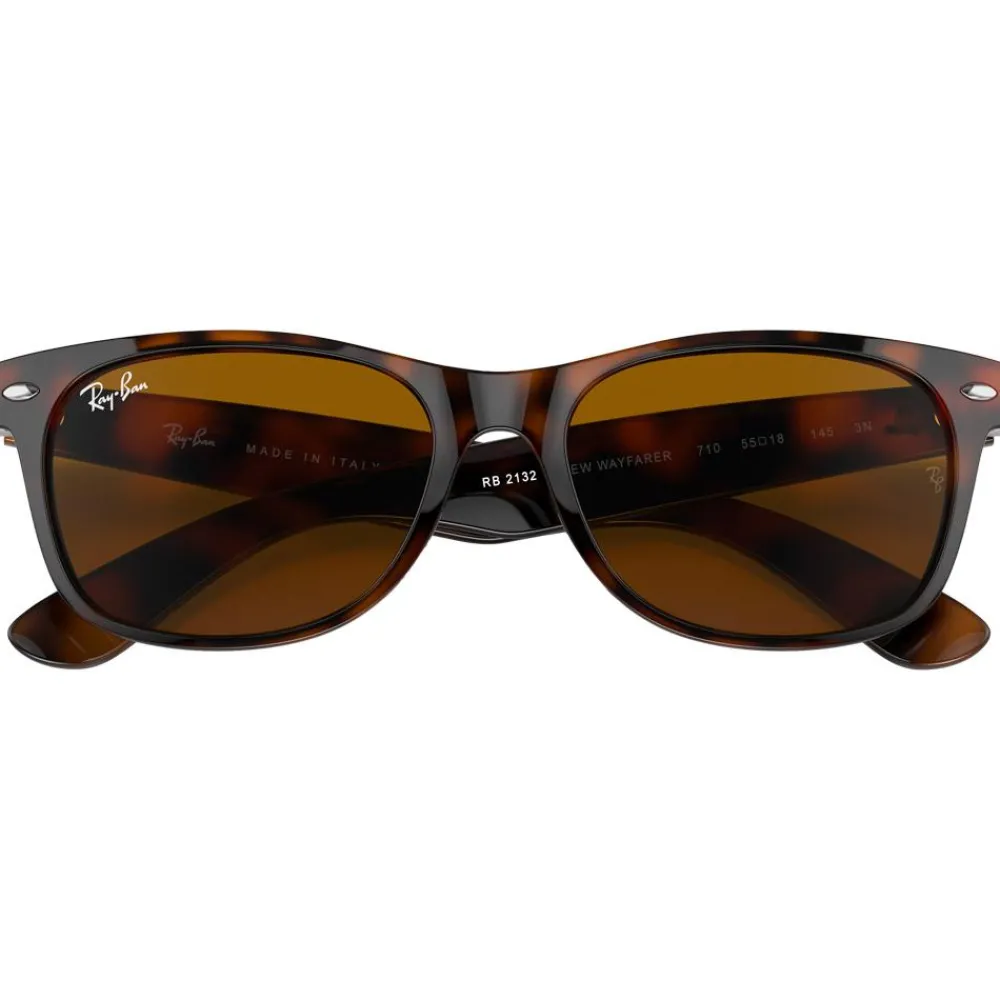 Discount Lunettes de soleil RB2132 New Wayfarer Classic Polished Light Havana Brown B-15 Femme Lunettes Femme|Lunettes Polarisées