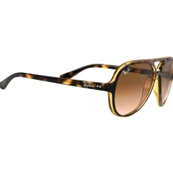 Outlet Lunettes de soleil RB4125 Cats 5000 Classic Polished Light Havana Gradient Light Brown Femme Lunettes Femme