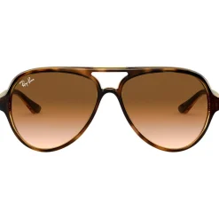 Outlet Lunettes de soleil RB4125 Cats 5000 Classic Polished Light Havana Gradient Light Brown Femme Lunettes Femme