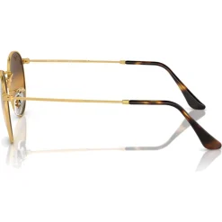 Lunettes Femme|Lunettes Polarisées<Ray Ban Lunettes de soleil RB3447 Round Metal Polished Gold Chromance Silver Brown Polar