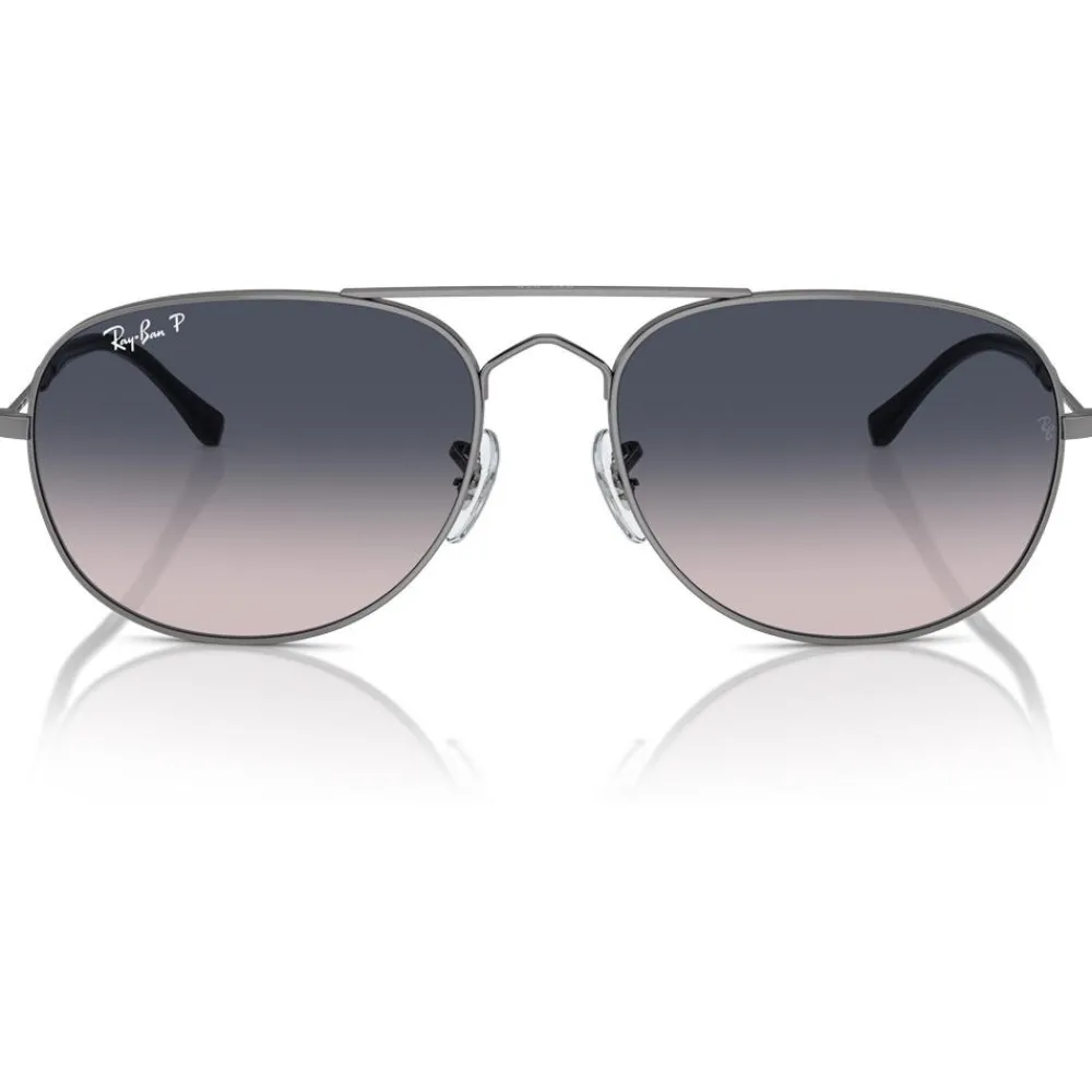 Lunettes Femme|Lunettes Polarisées<Ray Ban Lunettes de soleil RB3735 Bain Bridge Polished Gunmetal Polar Blue