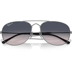 Lunettes Femme|Lunettes Polarisées<Ray Ban Lunettes de soleil RB3735 Bain Bridge Polished Gunmetal Polar Blue