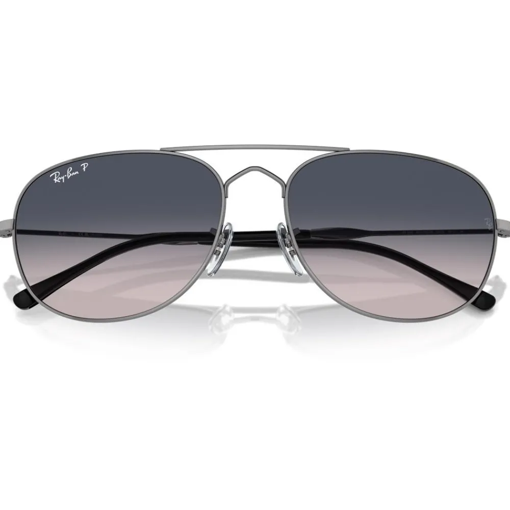 Lunettes Femme|Lunettes Polarisées<Ray Ban Lunettes de soleil RB3735 Bain Bridge Polished Gunmetal Polar Blue
