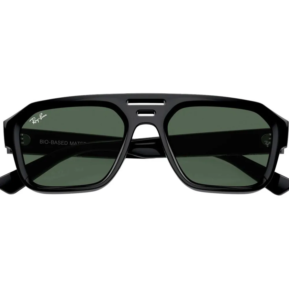 Lunettes de soleil RB4397 Corrigan Polished Black Green G-15 Femme Lunettes Femme