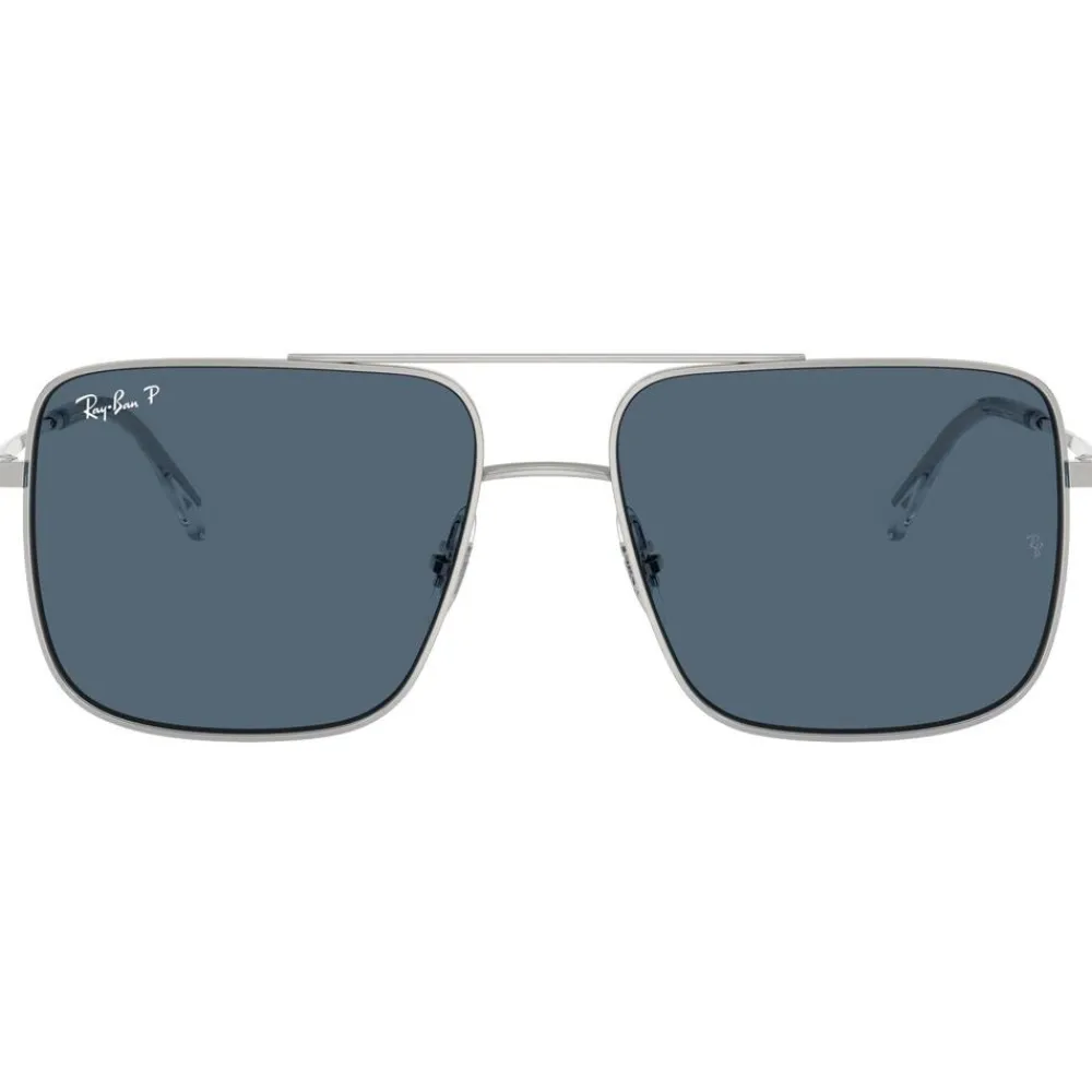 Outlet Lunettes de soleil RB3758 Ari Polished Silver Polar Blue Femme Lunettes Femme|Lunettes Polarisées