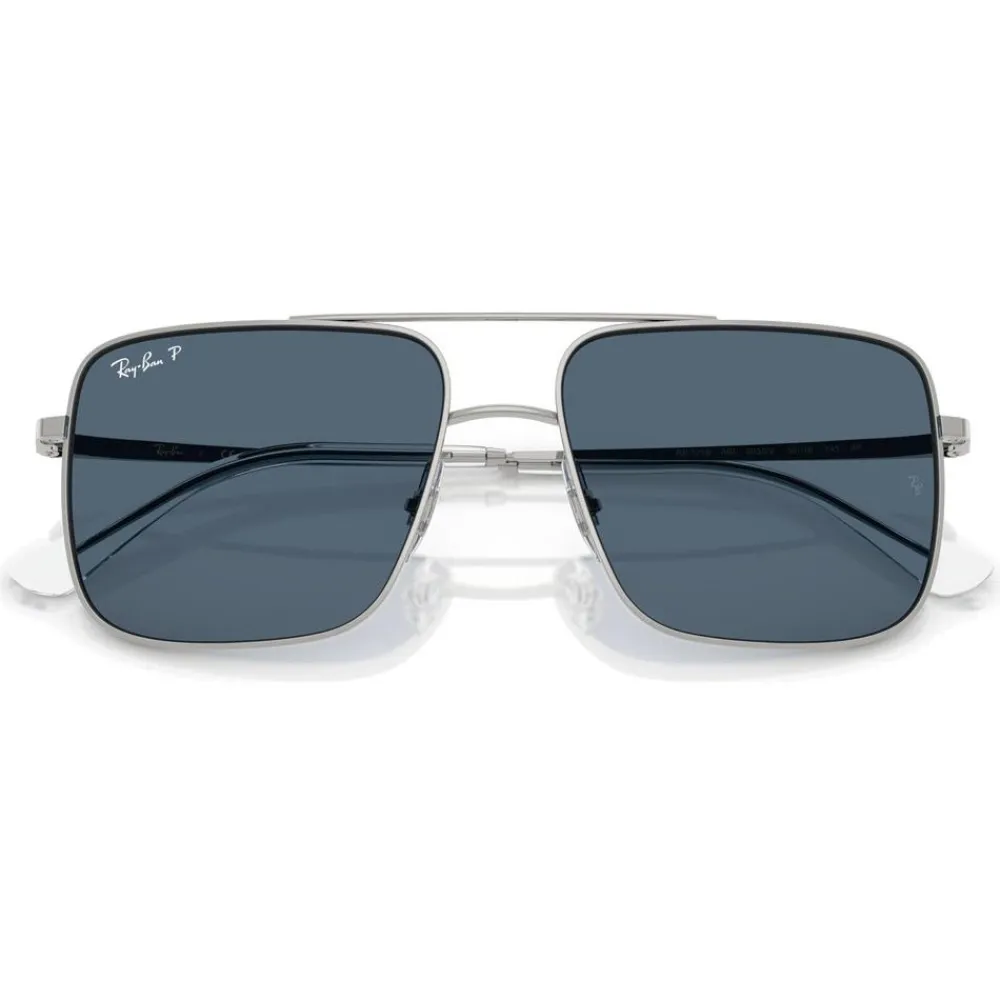 Outlet Lunettes de soleil RB3758 Ari Polished Silver Polar Blue Femme Lunettes Femme|Lunettes Polarisées