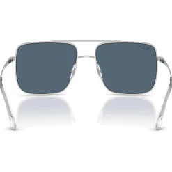Outlet Lunettes de soleil RB3758 Ari Polished Silver Polar Blue Femme Lunettes Femme|Lunettes Polarisées