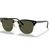 Lunettes Femme<Ray Ban Lunettes de soleil RB3016 Clubmaster Classic Polished Black Gold Green G-15