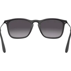 Lunettes Femme<Ray Ban Lunettes de soleil RB4187 Chris Matte Rubber Black Dark Grey Gradient