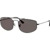 Lunettes Femme<Ray Ban Lunettes de soleil RB3845 Explorer V Polished Black Dark Grey