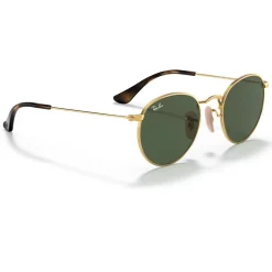 Lunettes Enfant<Ray Ban Lunettes de soleil Round Kids Polished Arista Gold Dark Green