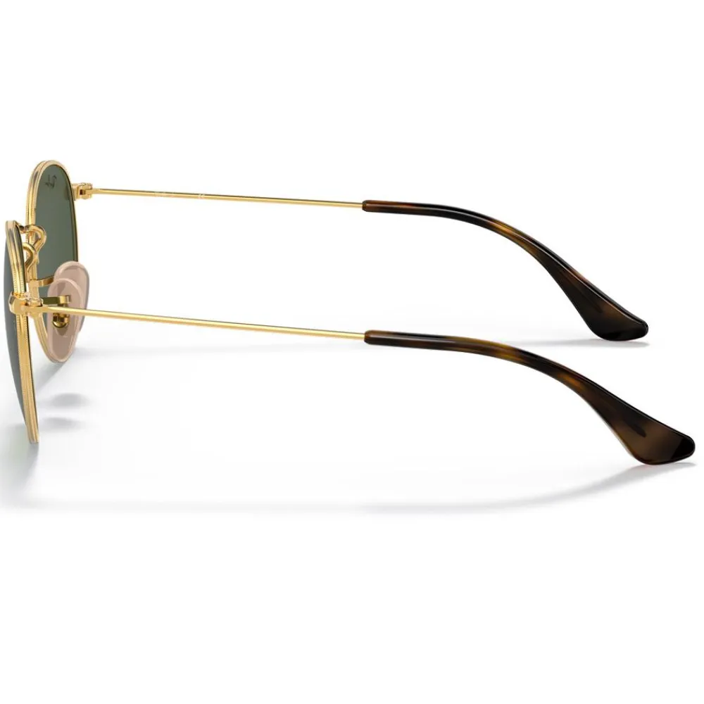 Lunettes Enfant<Ray Ban Lunettes de soleil Round Kids Polished Arista Gold Dark Green